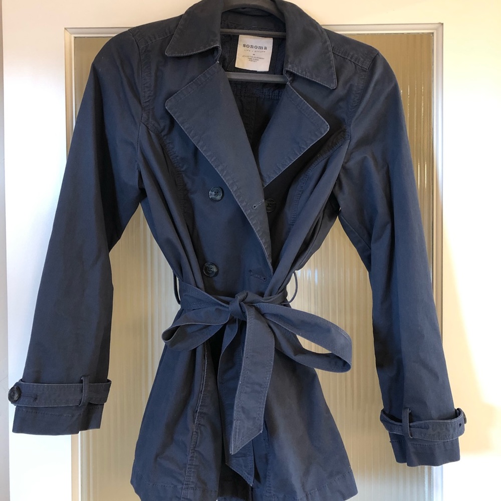 Navy Sonoma Trench Coat